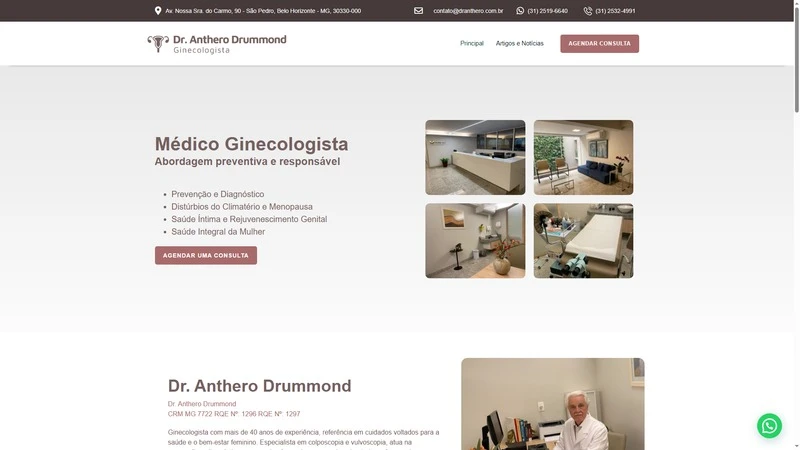 Site desenvolvido para Dr. Anthero Drummond