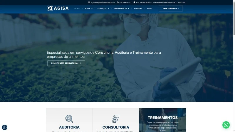 Site desenvolvido para Agisa Alimentos